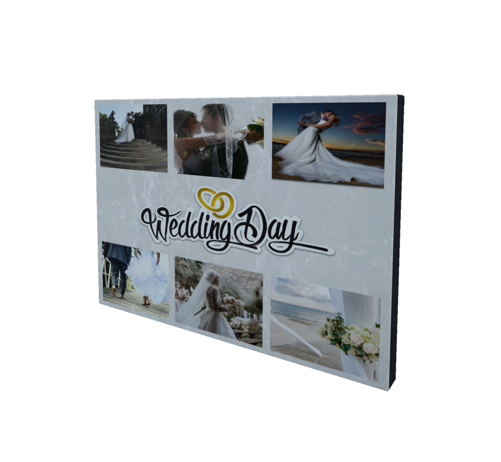 Wedding Custom Printed Photo Panel, Block Photo Print